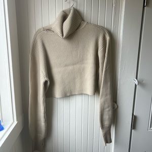 Cropped turtle neck sweater